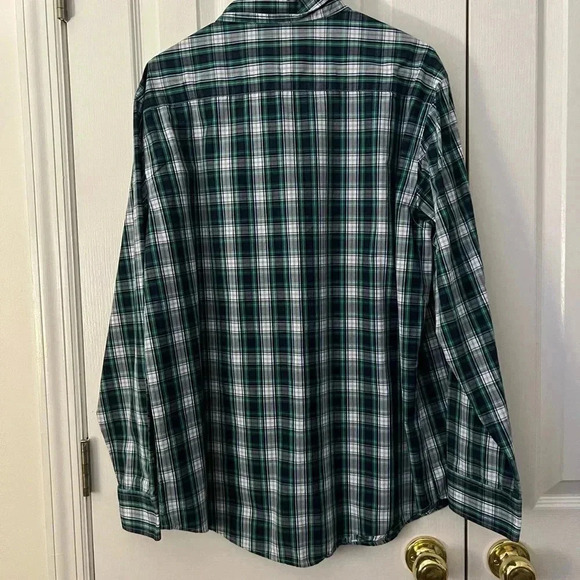 Croft&Barrow Mens Large Green Blue Button Down Shirt - Picture 3 of 5